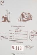 Ransome-Ransome Sa45 Idler Tank Roll Operating Instructions & Parts List Manual Yr. 1972-SA45-01